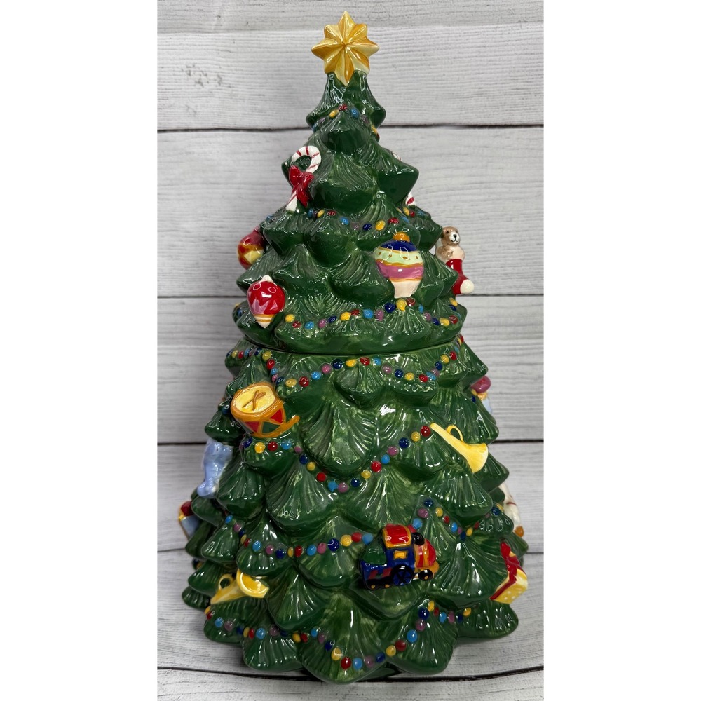 Traditions Holiday Celebration Christmas Tree Cookie Jar By Christopher Radko‎